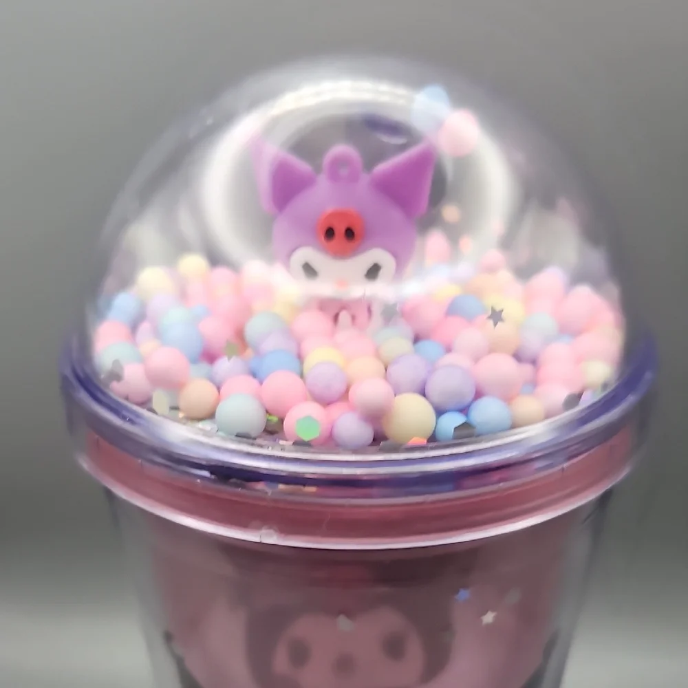 Cute Character Tumbler with Straw - Pink